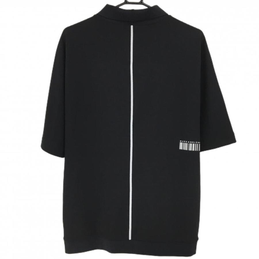【新品】マークアンドロナ 襟付き半袖シャツ 黒 胸ポケット CODE メンズ 48(L) ゴルフウェア MARK＆LONAの画像