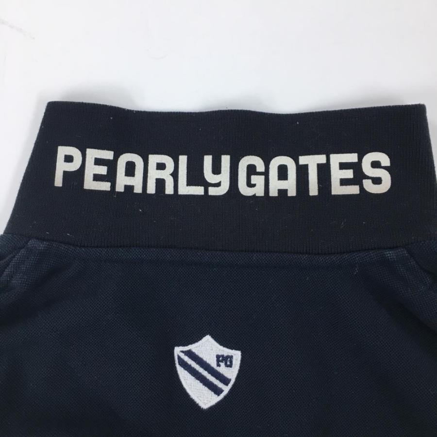 PEARLY GATES パーリーゲイツ 半袖ポロシャツ ネイビー×白