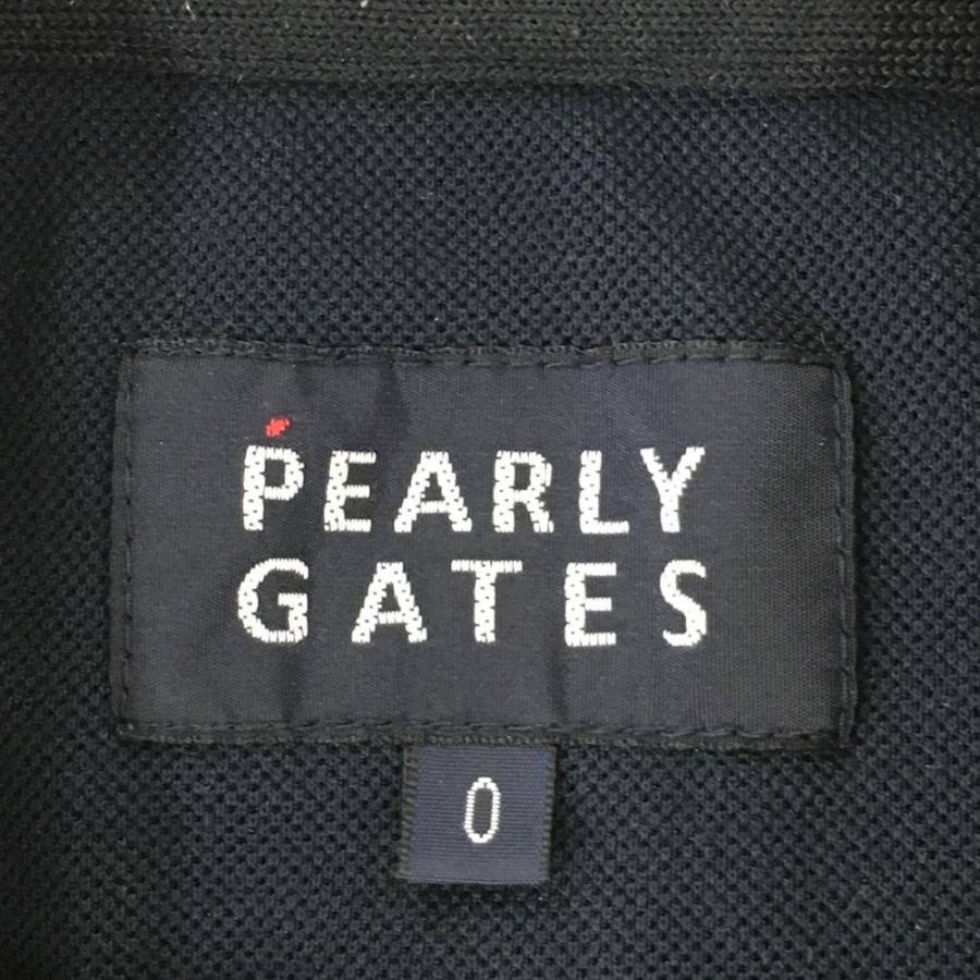 PEARLY GATES（パーリーゲイツ） 半袖ポロシャツ ネイビー×白 刺しゅう