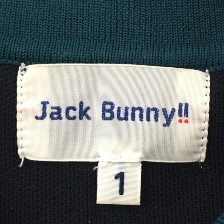 Jack Bunny!!（ジャックバニー） ニットポロワンピース ネイビー×白