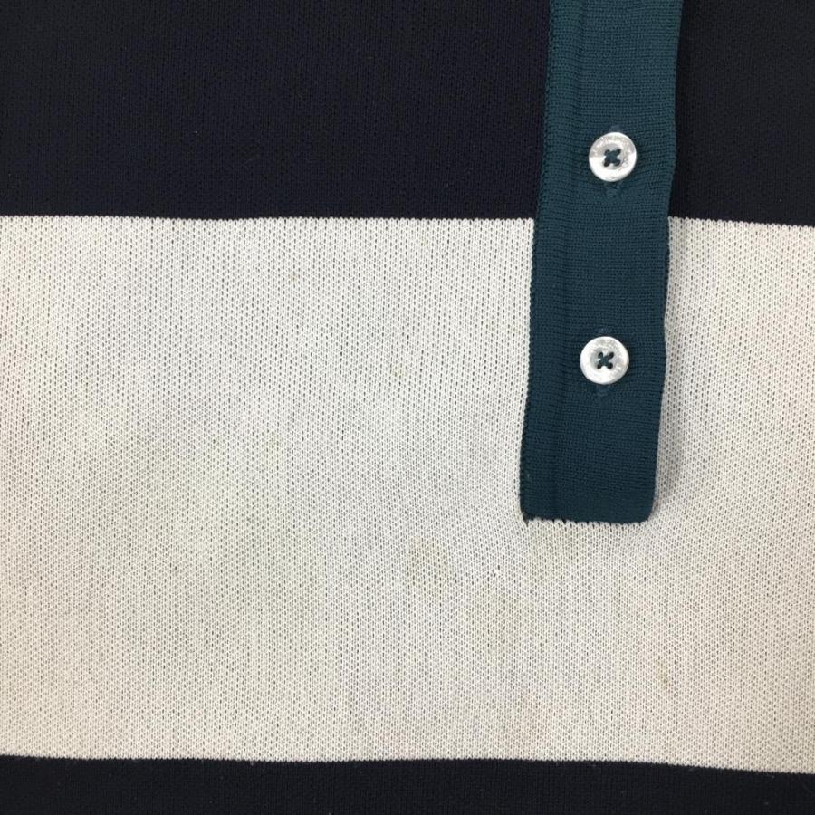 Jack Bunny!!（ジャックバニー） ニットポロワンピース ネイビー×白