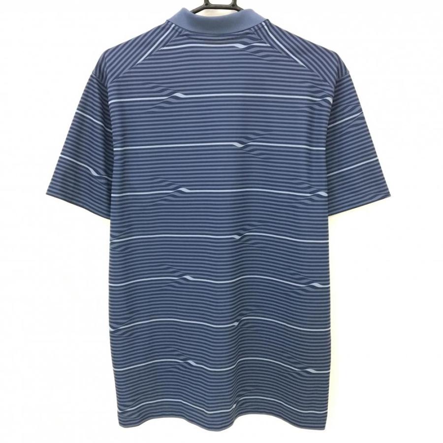 NIKE（ナイキ） 半袖ポロシャツ ネイビー×グレー ボーダー DRYFIT