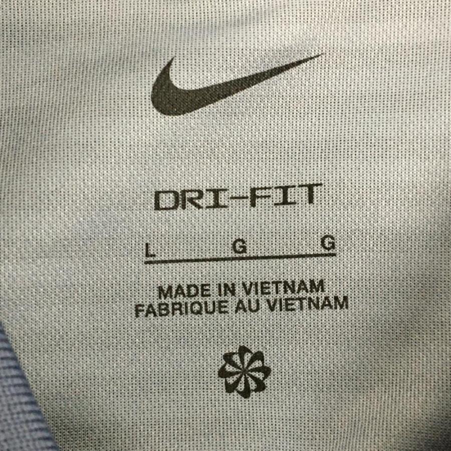 NIKE（ナイキ） 半袖ポロシャツ ネイビー×グレー ボーダー DRYFIT