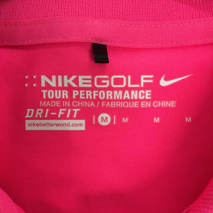 NIKE（ナイキ） 【超美品】ナイキゴルフ 半袖ポロシャツ 蛍光ピンク×黒