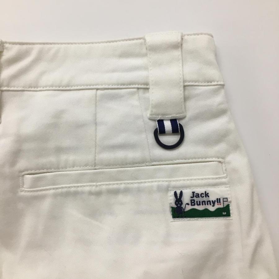 Jack Bunny!! 【美品】ジャックバニー パンツ 白 ロゴネイビー