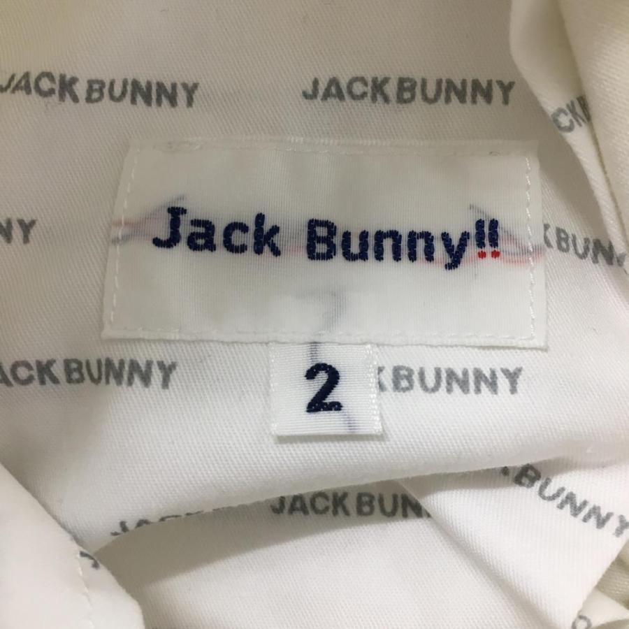 Jack Bunny!! 【美品】ジャックバニー パンツ 白 ロゴネイビー