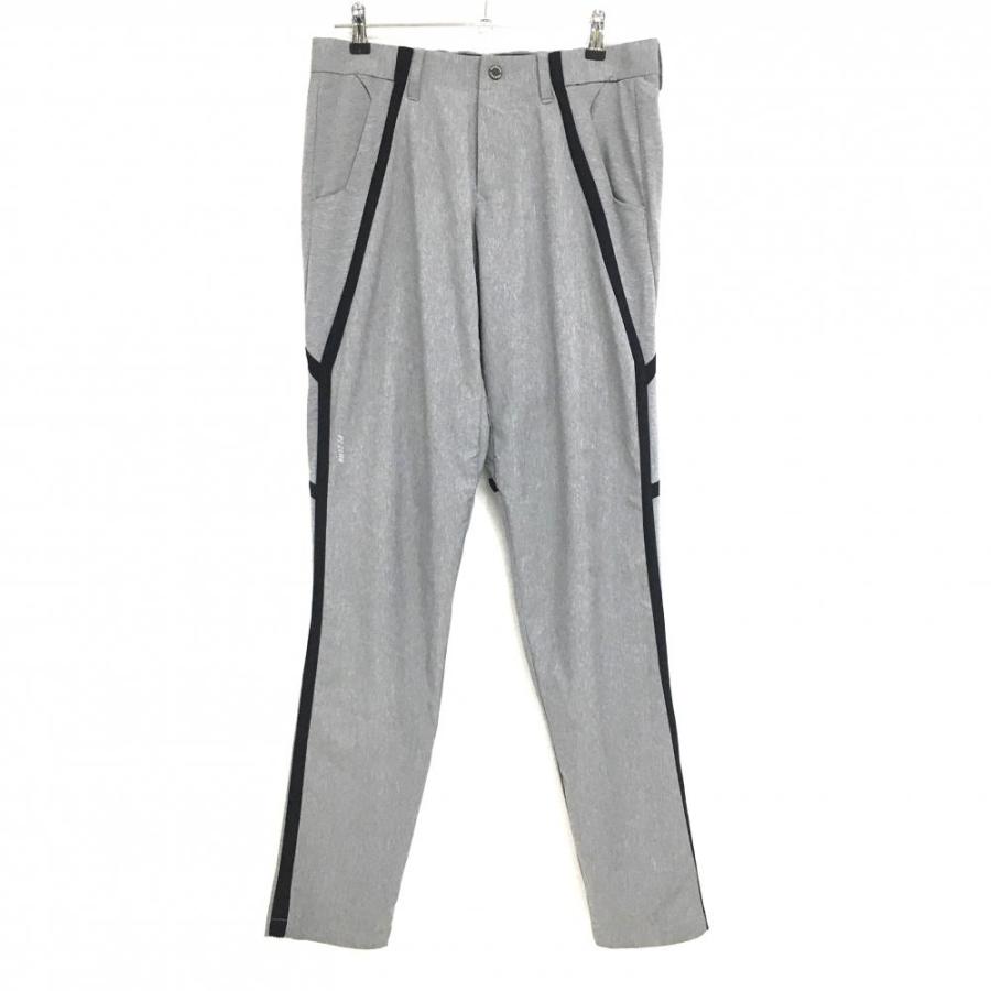 DESCENTE GOLF 【美品】デサントゴルフ パンツ 杢グレー×黒 バックロゴ 