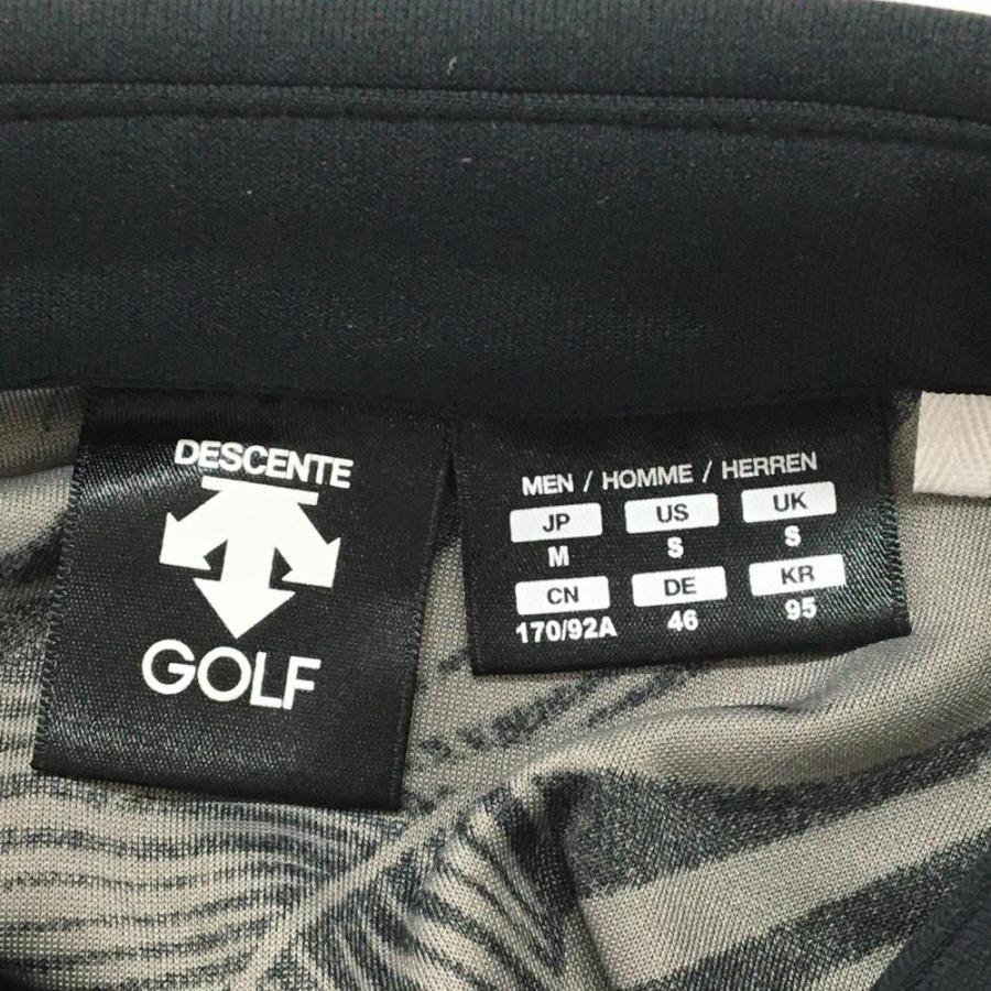 DESCENTE GOLF 【超美品】デサントゴルフ 半袖ポロシャツ 黒×グレー