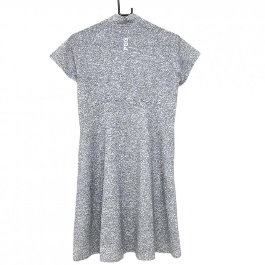 【TSI正規品】パーリーゲイツ サイズ0 ハイネック 半袖ワンピース PGG PGGパーリーゲイツ 半袖ハイネックワンピース 白×黒 ハーフ