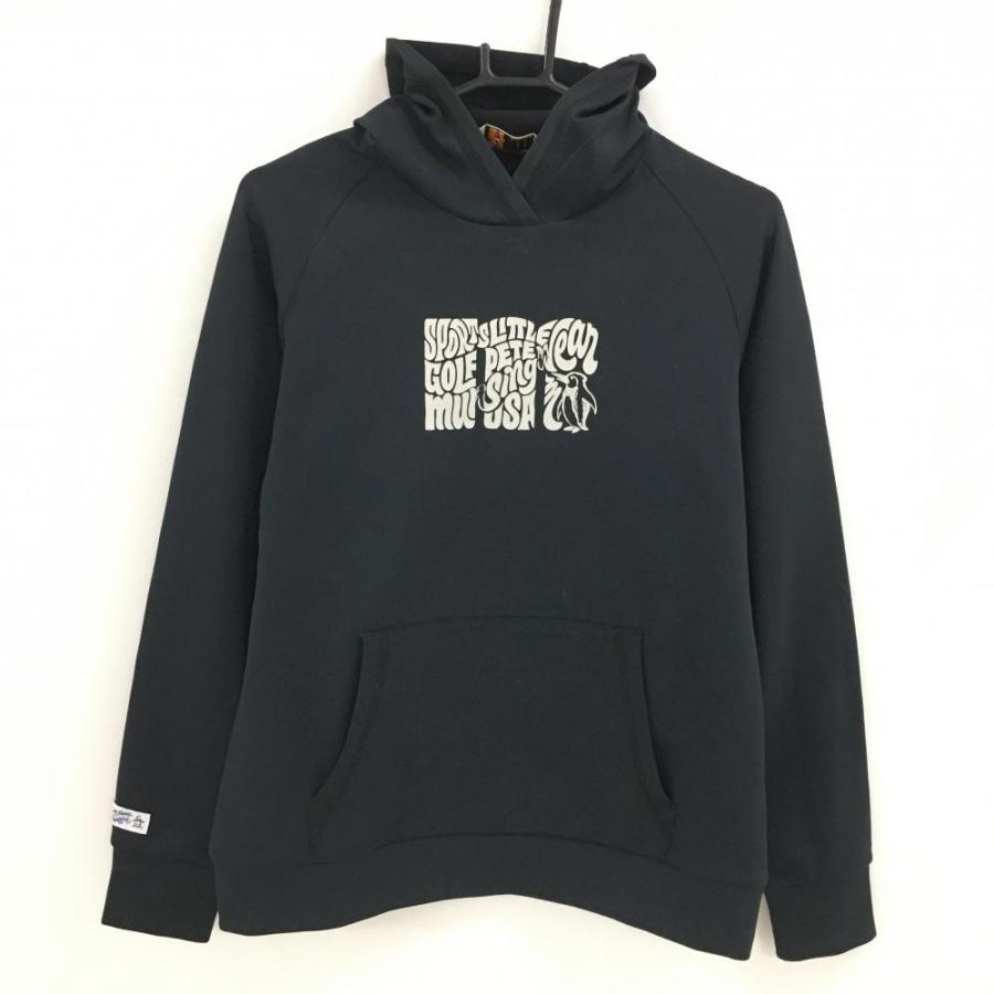 美品 マンシングウェア パーカー Lサイズ 黒 Munsingwear マンシングウェア パーカー 黒 フロントプリント