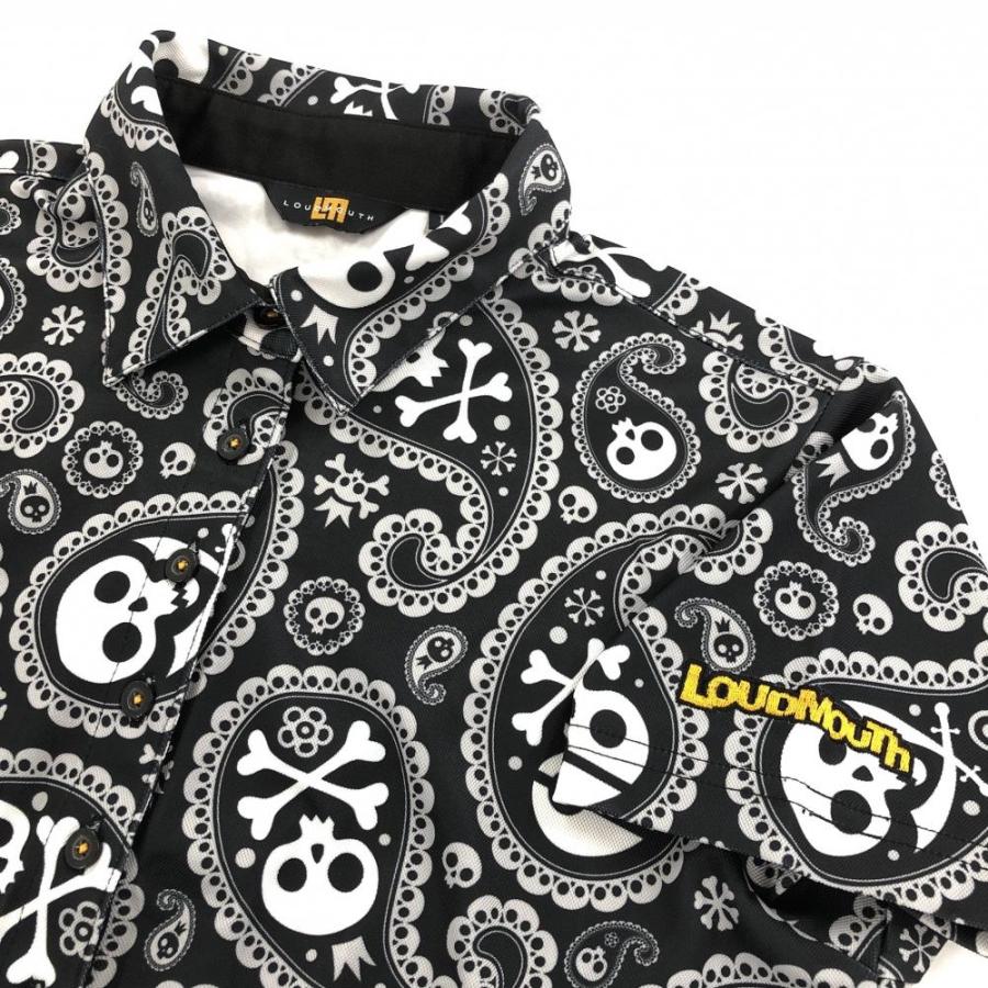 新品未使用　LoudMouth 波模様 ポロワンピース LOUDMOUTH（ラウドマウスゴルフ） 【超美品】ラウドマウス 半袖ポロ