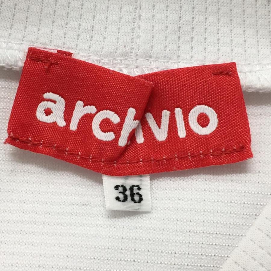 archivio（アルチビオ） ノースリーブハイネックシャツ 白 袖口ライン