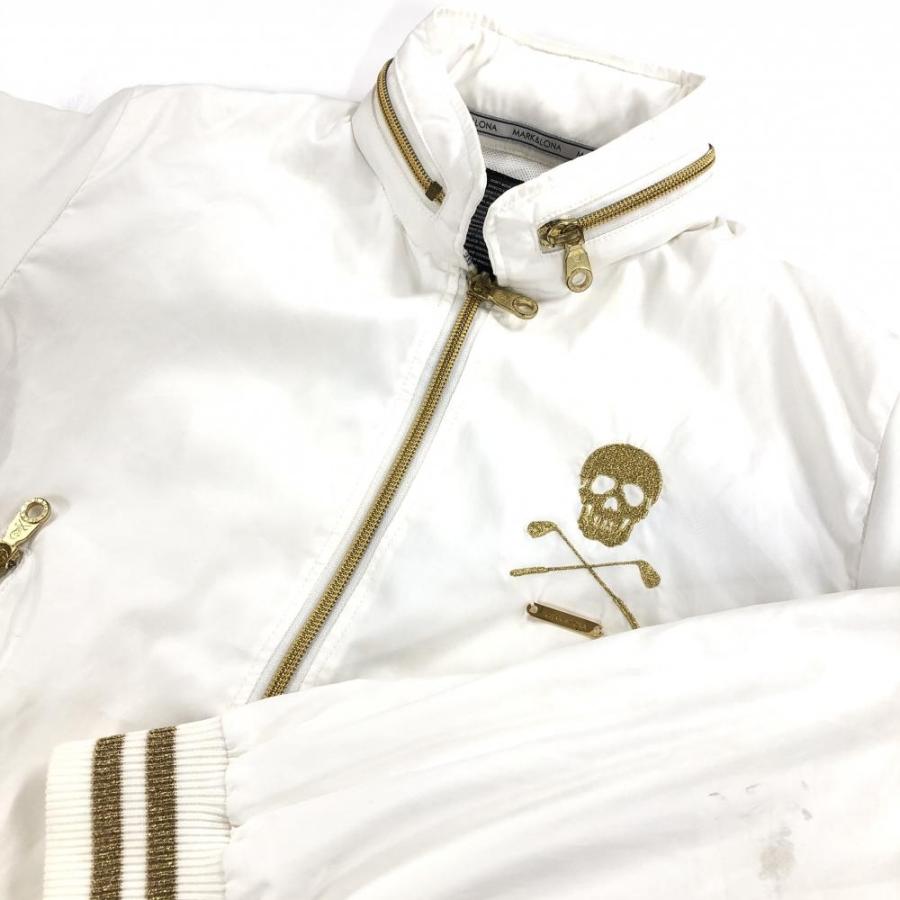 MARK&LONA（マークアンドロナ） ジャケット 白 裾ロゴ・スカル
