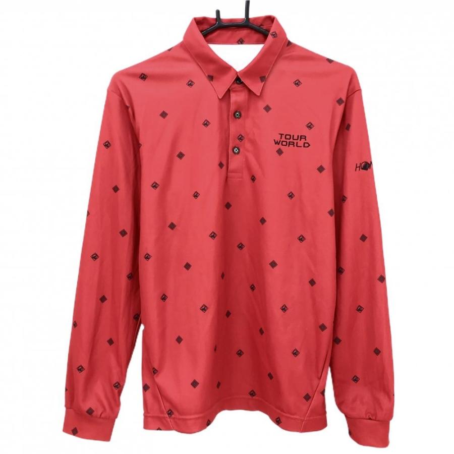 HONMA GOLF（本間ゴルフ） 【美品】ホンマ 長袖ポロシャツ レッド×黒