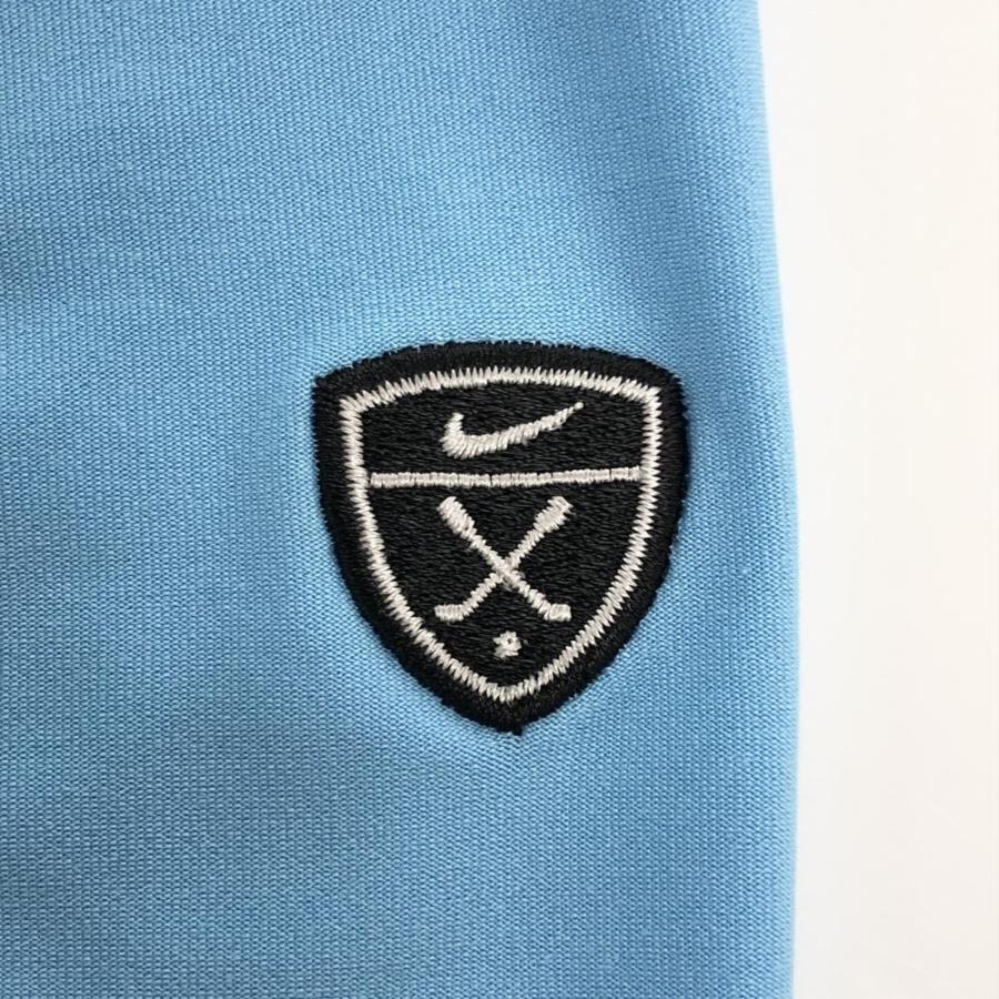 NIKE（ナイキ） ナイキゴルフ 半袖ポロシャツ ライトブルー×黒 胸ロゴ