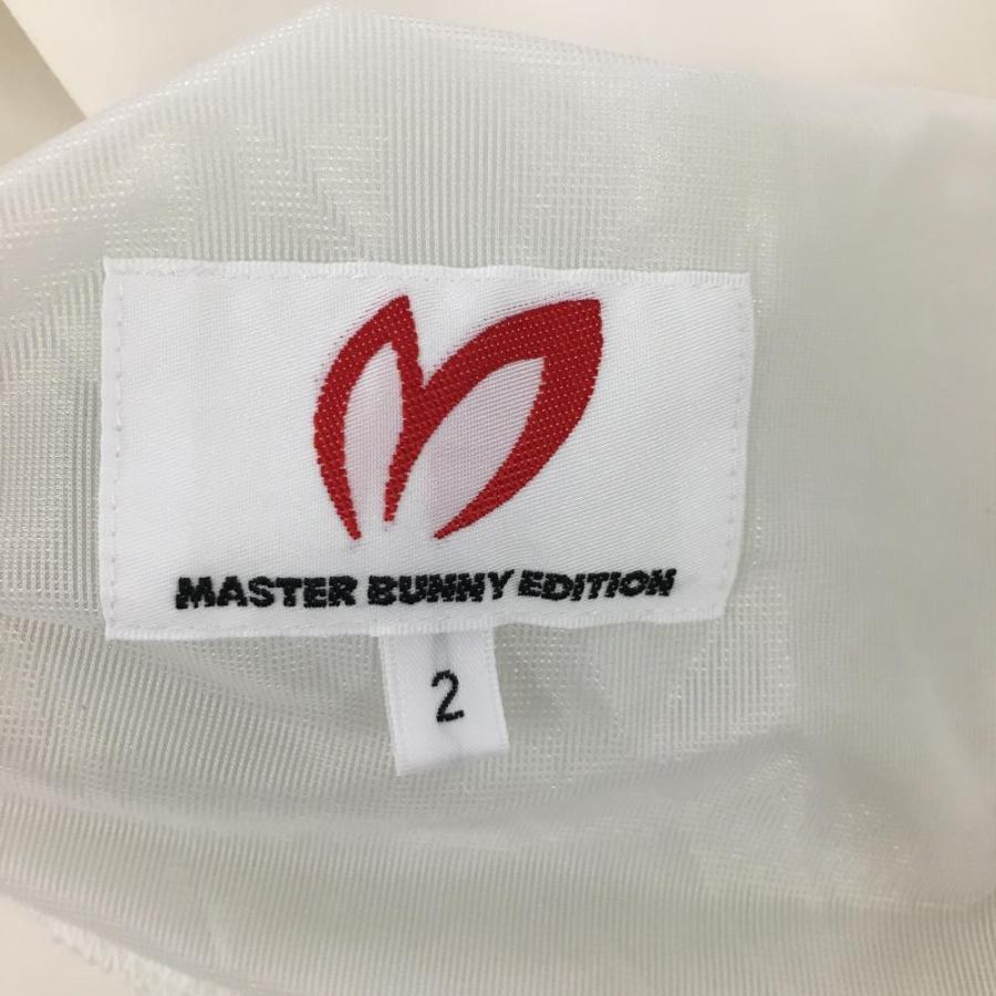 【マスターバニーエディション】人気プリーツ 長袖ゴルフブルゾンジャケットM 白 MASTER BUNNY EDITION(マスターバニーエディション) ジャケット