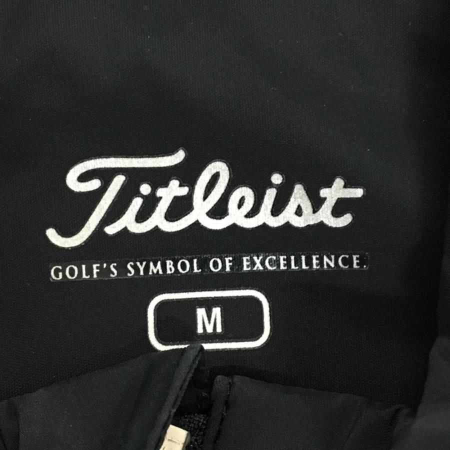 Titleist（タイトリスト） 中綿ナイロンベスト 黒 胸元ロゴ 肩