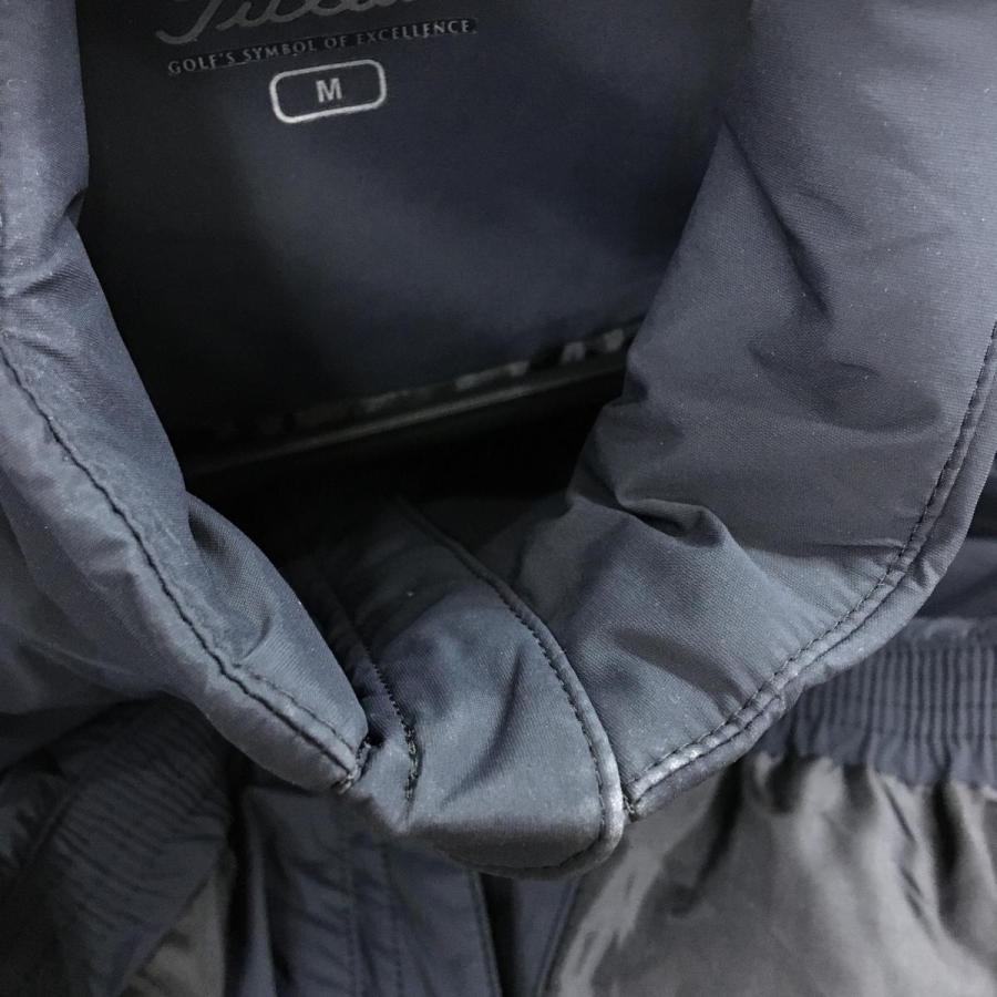 Titleist（タイトリスト） 中綿ナイロンベスト 黒 胸元ロゴ 肩