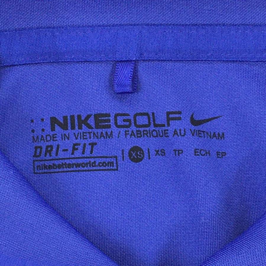 NIKE（ナイキ） 【超美品】ナイキゴルフ 半袖ポロシャツ ブルー×白 袖