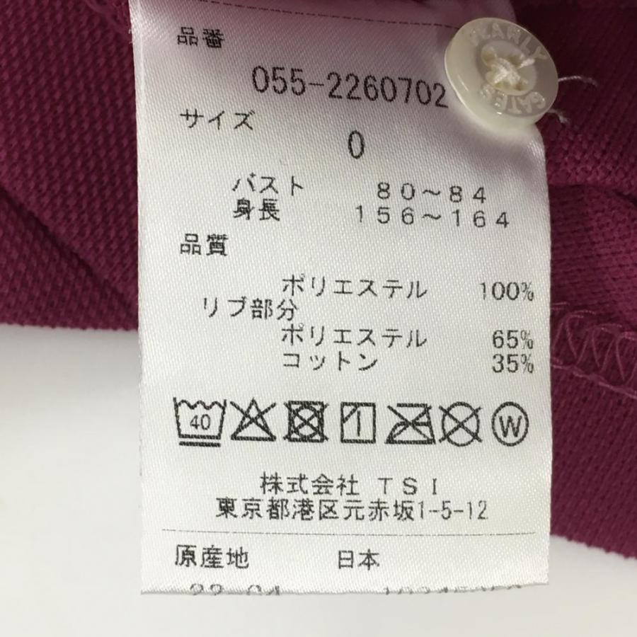 PEARLY GATES（パーリーゲイツ） 半袖ポロシャツ パープル系×白 ロゴ