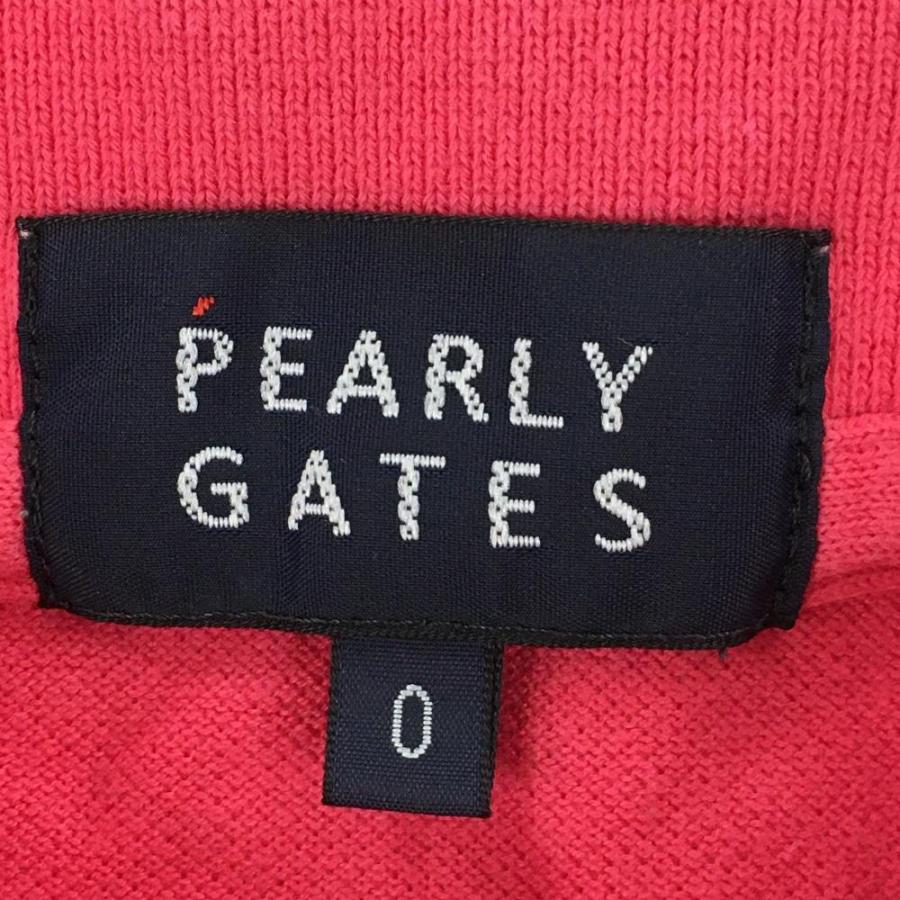 PEARLY GATES（パーリーゲイツ） 半袖ポロシャツ ピンク×ダーク