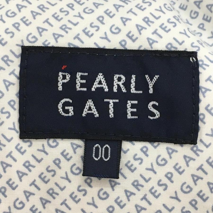 【新品】パーリーゲイツ スカート グレー×白 総柄 フリンジ ストレッチ レディース 00(XS) ゴルフウェア PEARLY GATESの画像