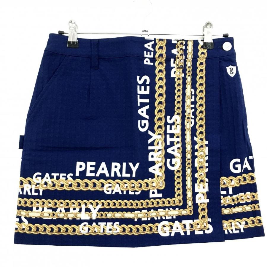 PEARLY GATES チェーン柄 スカート ネイビー PEARLY GATES（パーリーゲイツ） 【新品】パーリーゲイツ スカート