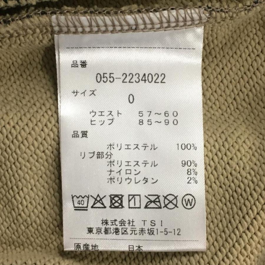 【新品】パーリーゲイツ スカート 黒×ベージュ 一部レオパード柄 ひざ丈 ウエストゴム 調節紐 レディース 0(S) ゴルフウェア PEARLY GATESの画像