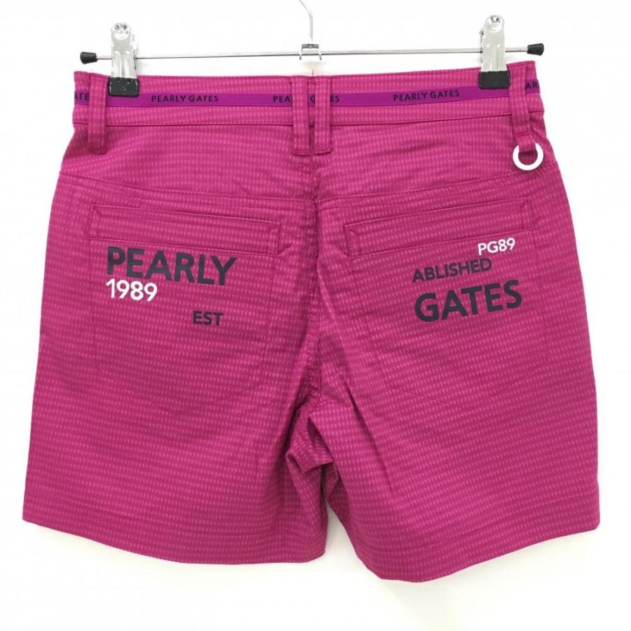 【新品】パーリーゲイツ ショートパンツ パープルピンク 総柄織生地 レディース 00(XS) ゴルフウェア PEARLY GATES PEARLY GATES（パーリーゲイツ） 【新品】パーリーゲイツ ショート