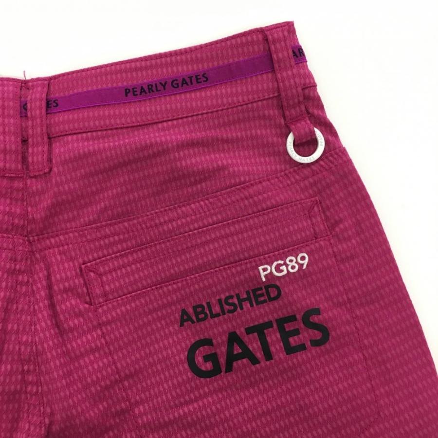 【新品】パーリーゲイツ ショートパンツ パープルピンク 総柄織生地  レディース 00(XS) ゴルフウェア PEARLY GATES PEARLY GATES（パーリーゲイツ） 【新品】パーリーゲイツ ショート