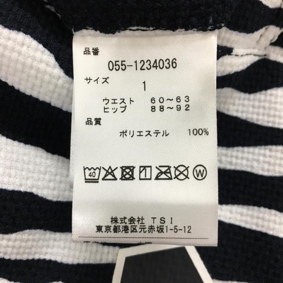 【新品】パーリーゲイツ スカート 白×黒 ゼブラ柄 織生地 ビッグロゴプリント レディース 1(M) ゴルフウェア PEARLY GATES_5