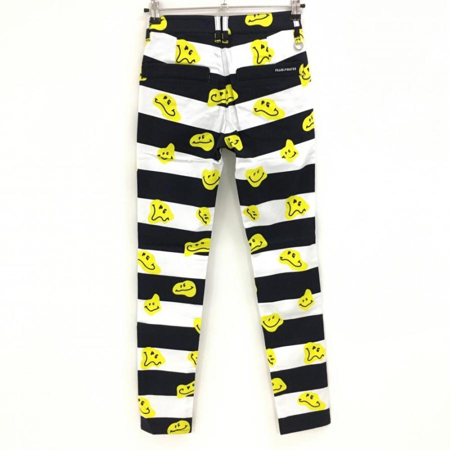 新品】パーリーゲイツ パンツ 白×ネイビー×イエロー TOKE コレクション