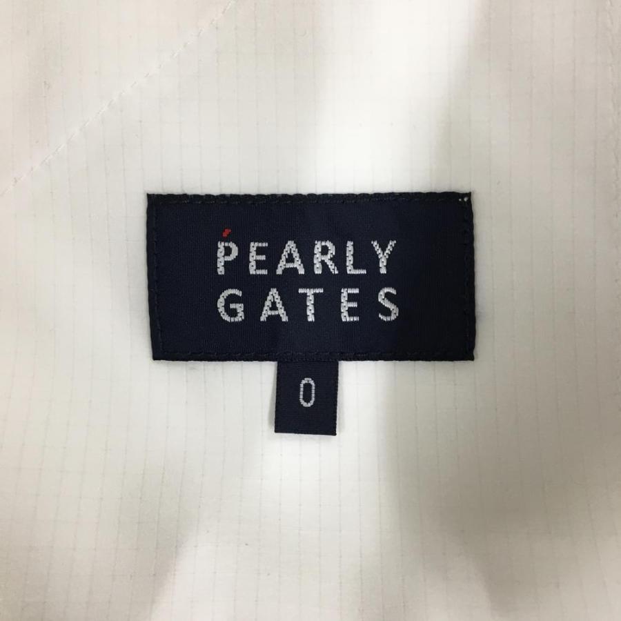 【新品】パーリーゲイツ ショートパンツ 白×ネイビー ダイヤ柄織生地 サイドロゴ  レディース 0(S) ゴルフウェア PEARLY GATES_4
