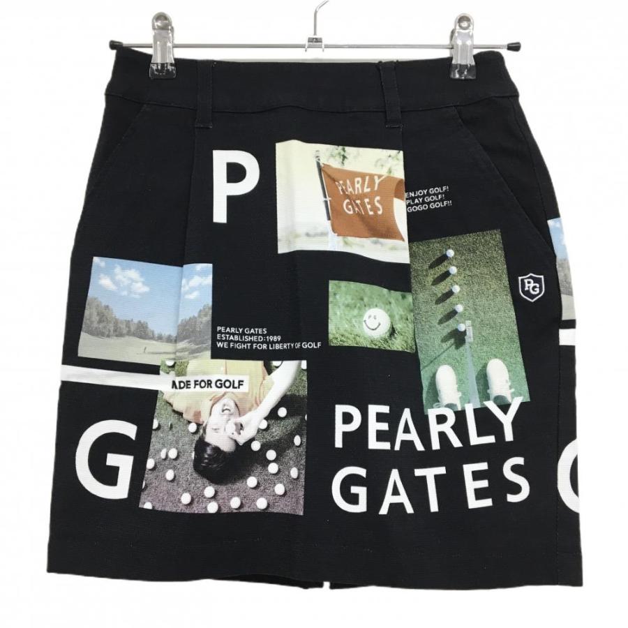 PEARLY GATES/パーリーゲイツ PGニコちゃんロゴ スカート 0 PEARLY GATES（パーリーゲイツ） 【新品】パーリーゲイツ スカート 黒