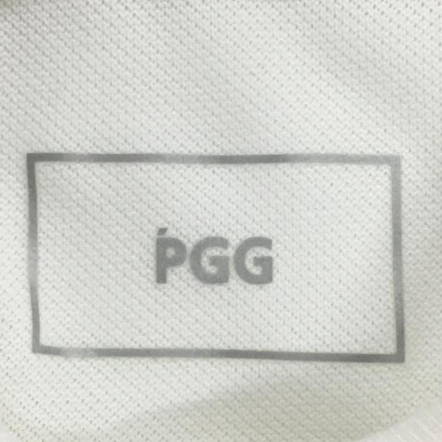 PGG 【新品】PGGパーリーゲイツ 半袖ポロシャツ 白×ネイビー 総柄 肩