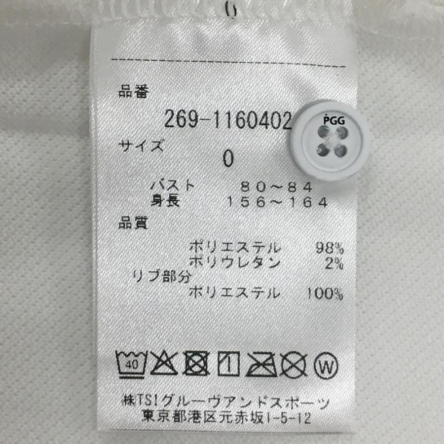 PGG 【新品】PGGパーリーゲイツ 半袖ポロシャツ 白×ネイビー 総柄 肩