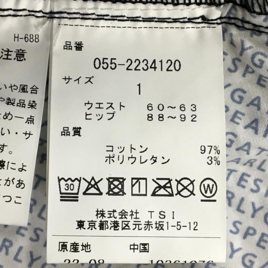 【新品】パーリーゲイツ スカート ダークネイビー×白 ドット柄 ロゴ刺しゅう ストレッチ レディース 1(M) ゴルフウェア PEARLY GATESの画像