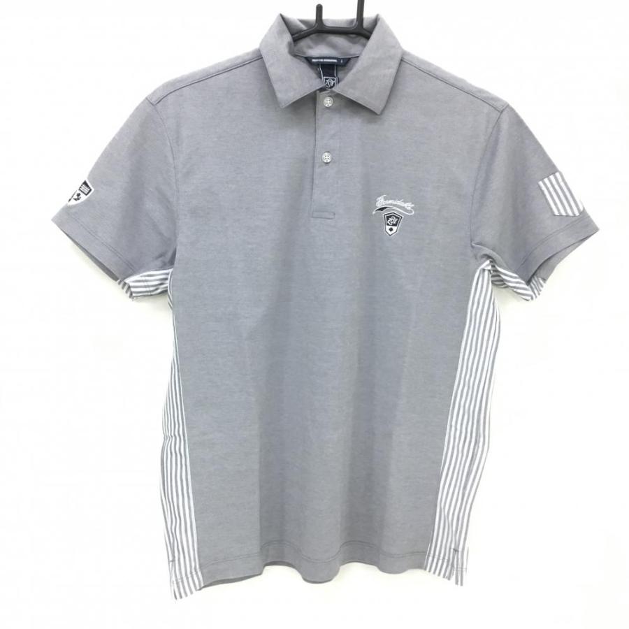 ZOY（ゾーイ） 【超美品】ゾーイ 半袖ポロシャツ グレー系×白 サイド