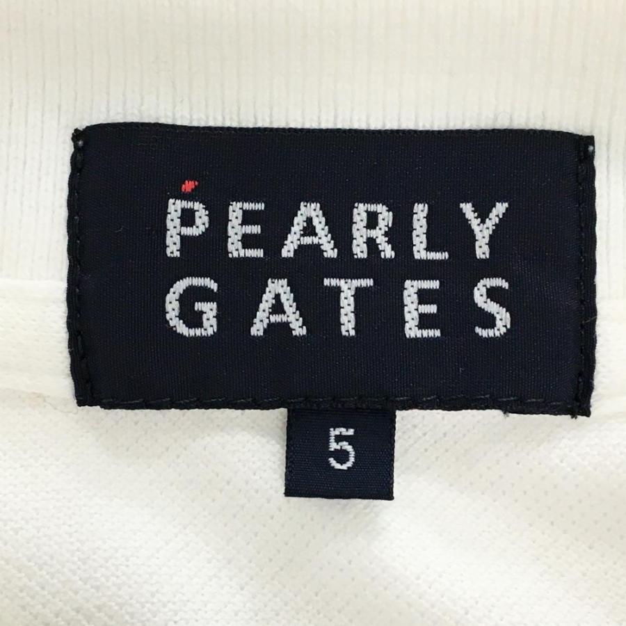 PEARLY GATES（パーリーゲイツ） 半袖ポロシャツ 白×ライトブルー ニコ