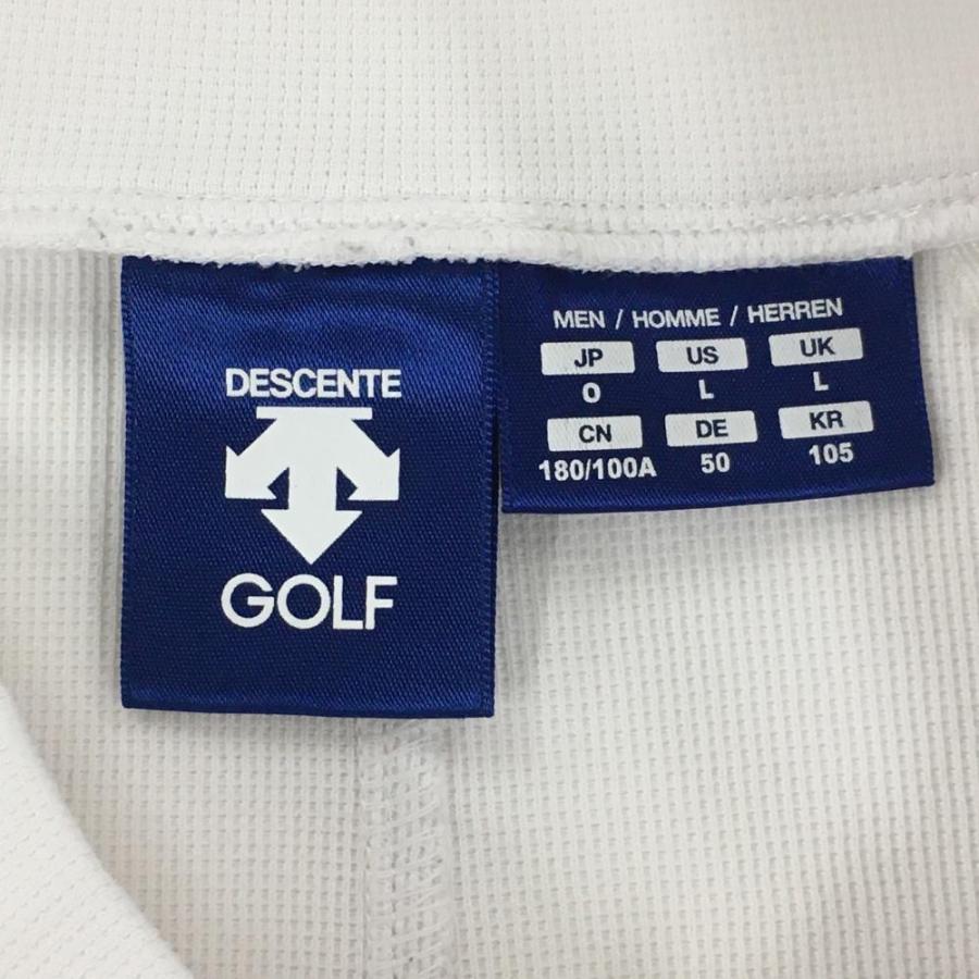 DESCENTE GOLF 【美品】デサントゴルフ 半袖ハイネックシャツ 白