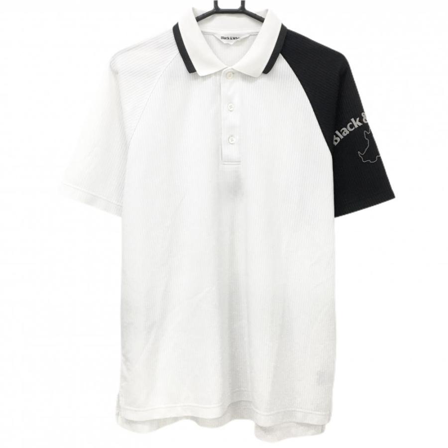 〈新品〉Black & White ポロシャツ Lサイズ Black＆White（ブラック&ホワイト） ブラックアンドホワイト 半袖