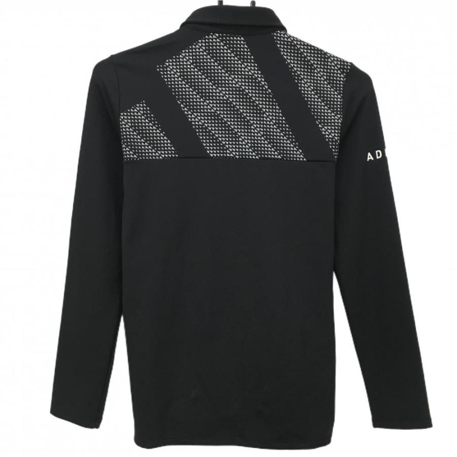 アディダス　黒　レディースMサイズ　長袖ポロシャツ　ストレッチ　新品　ゴルフ アディダス 黒 レディースMサイズ 長袖ポロシャツ ストレッチ