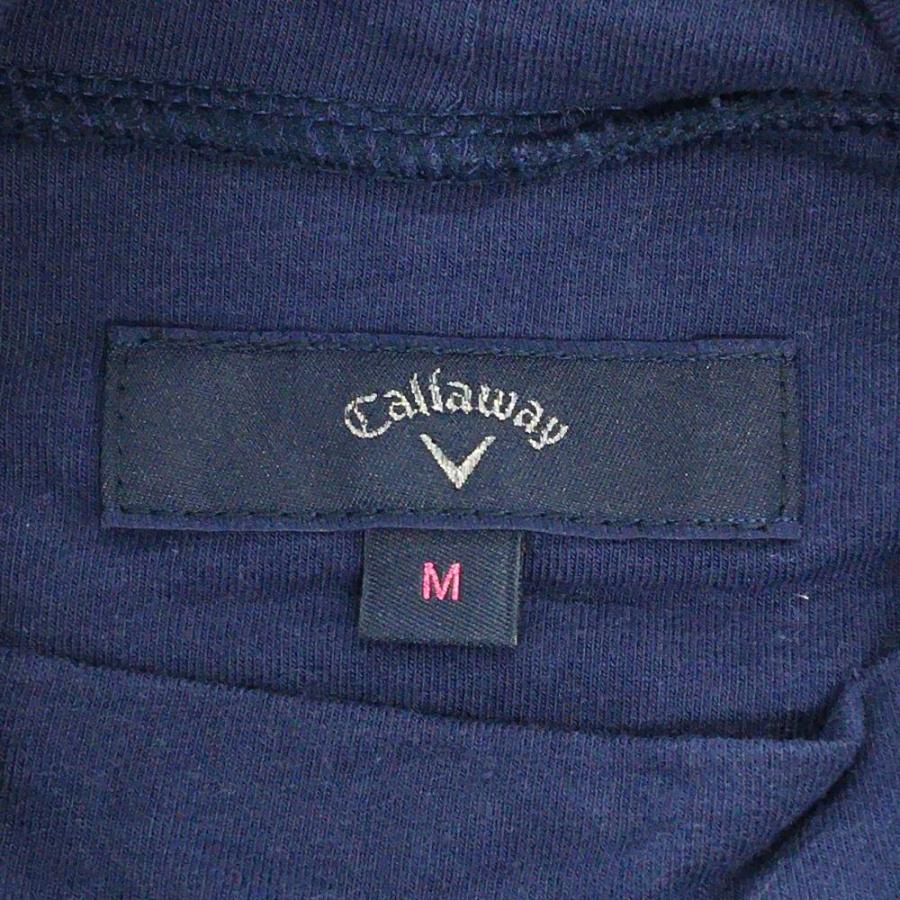 Callaway（キャロウェイ） 長袖ハイネックシャツ ネイビー×レッド 袖