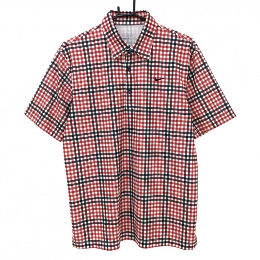 NIKE（ナイキ） 【超美品】ナイキ 半袖ポロシャツ レッド×黒×白