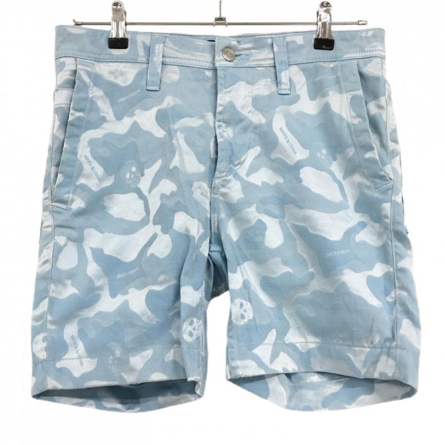 MARK&LONA（マークアンドロナ） ハーフパンツ ライトブルー カモフラ