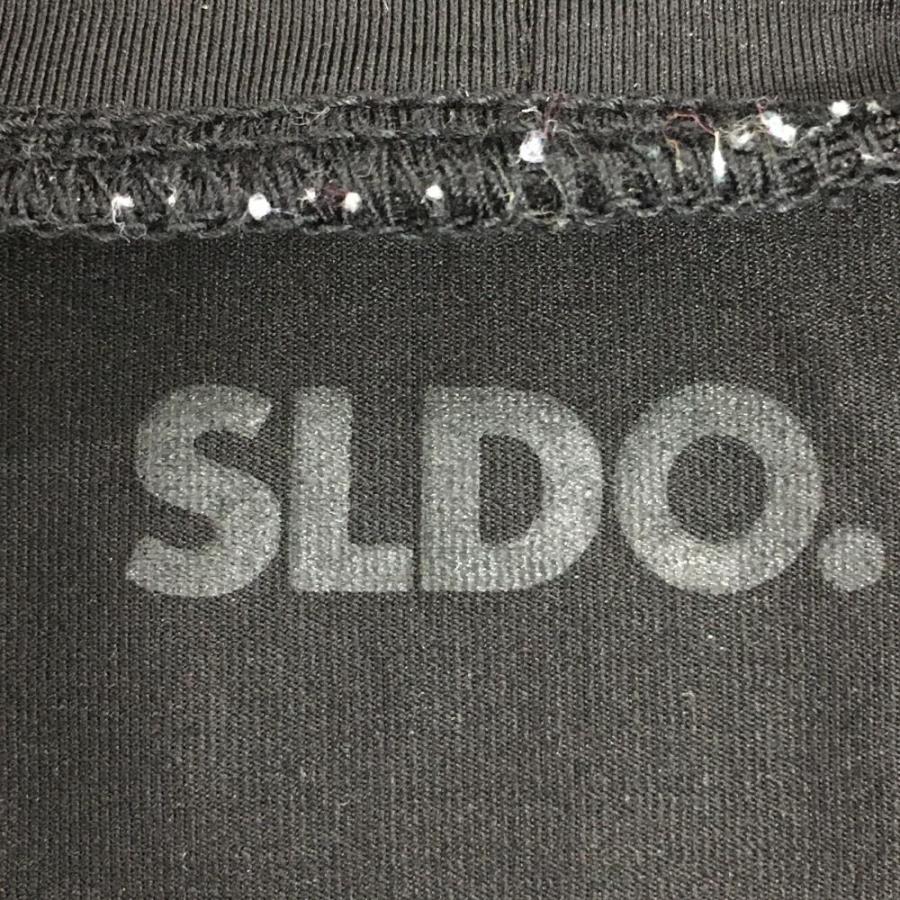 SLDO. エスルド 半袖ハイネックシャツ 黒 ロゴ白 メンズ M ゴルフ