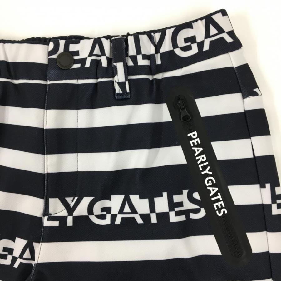 新品　パーリーゲイツ　ジョガーパンツ　ボーダー　ストレッチ　ウエストゴム　7 PEARLY GATES 【新品】パーリーゲイツ ジョガーパンツ 白