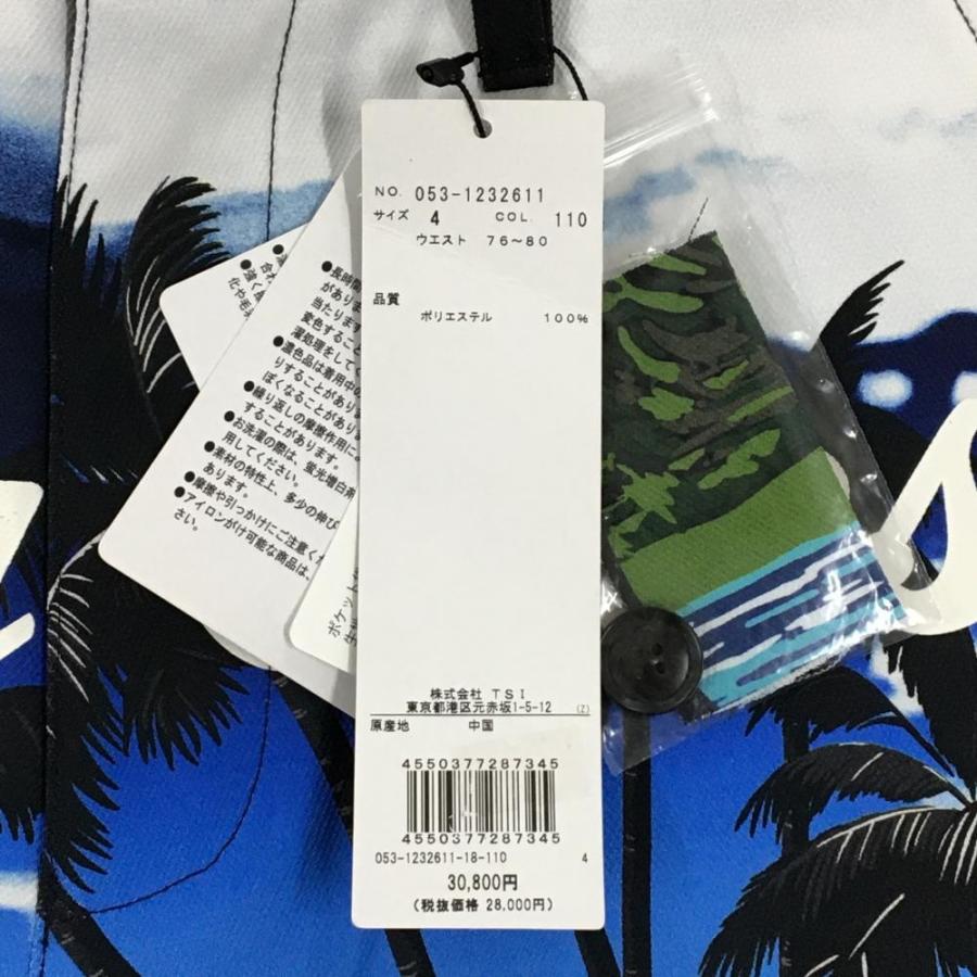 PEARLY GATES 【新品】パーリーゲイツ ハーフパンツ ブルー系×白 ヤシ