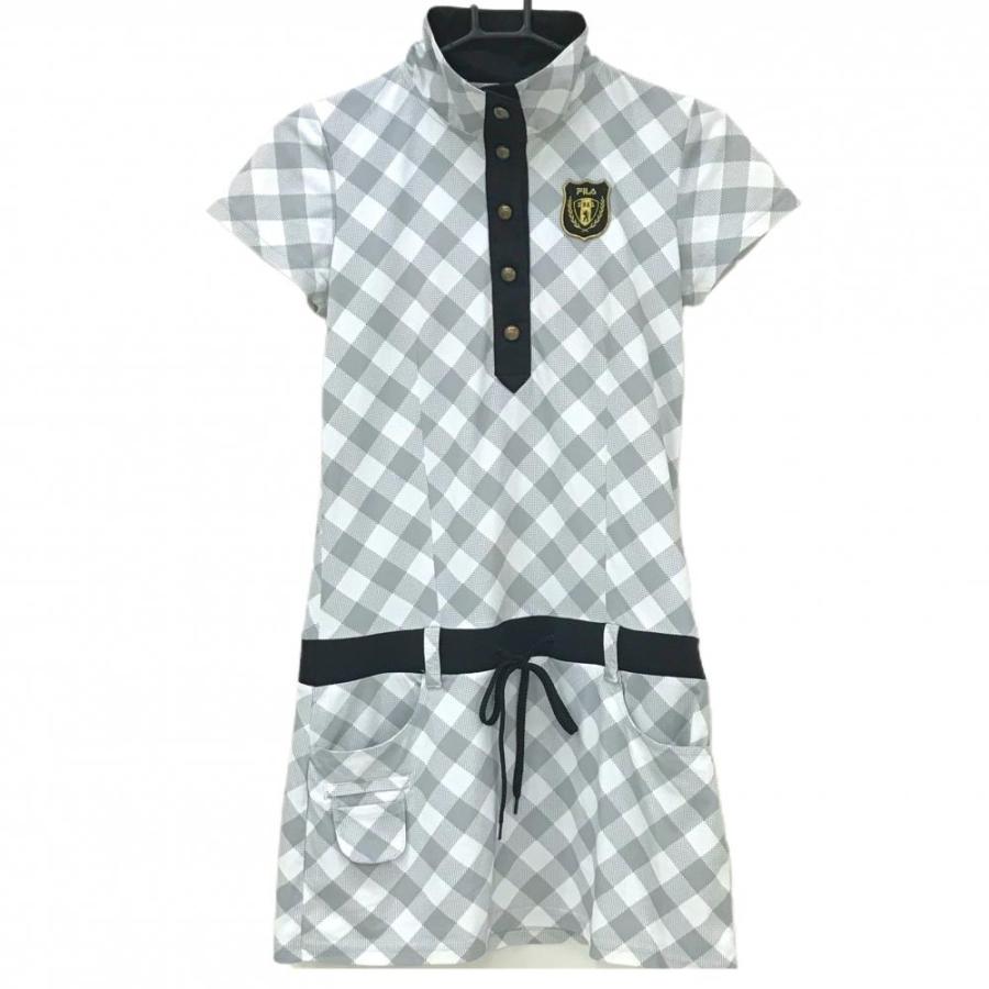 FILA GOLF 【超美品】フィラゴルフ 半袖ハイネックワンピース 白
