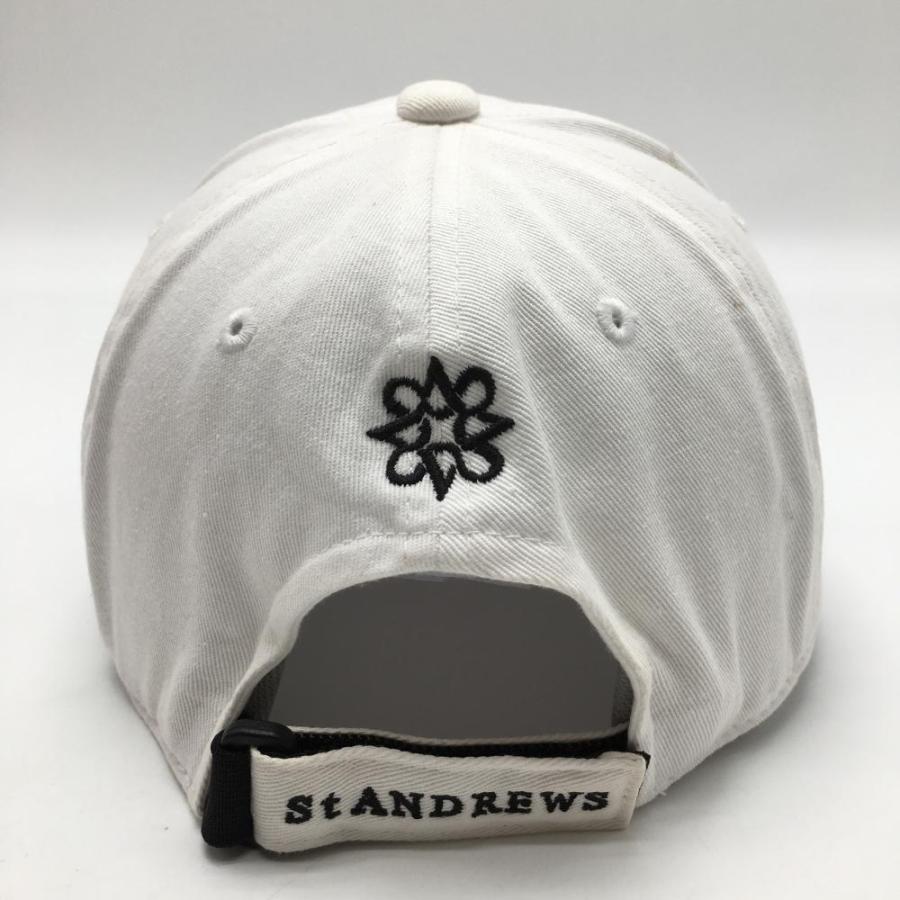 St ANDREWS 【美品】セントアンドリュース キャップ 白×黒 立体ロゴ FR